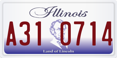 IL license plate A310714