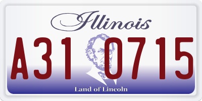 IL license plate A310715