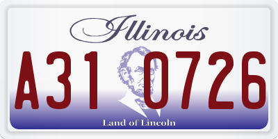 IL license plate A310726