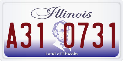 IL license plate A310731