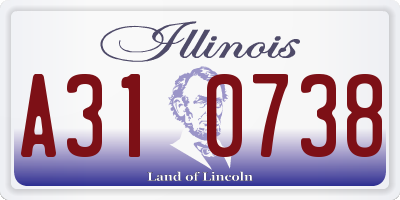 IL license plate A310738