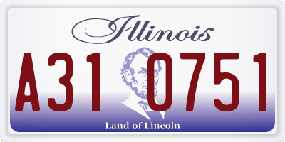 IL license plate A310751