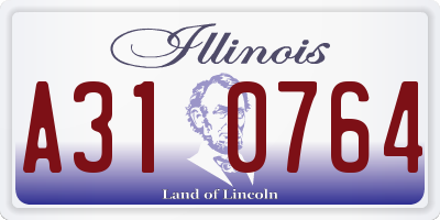 IL license plate A310764
