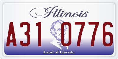 IL license plate A310776