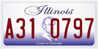 IL license plate A310797