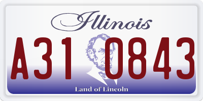 IL license plate A310843