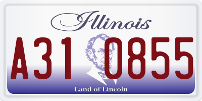 IL license plate A310855