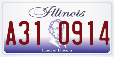 IL license plate A310914