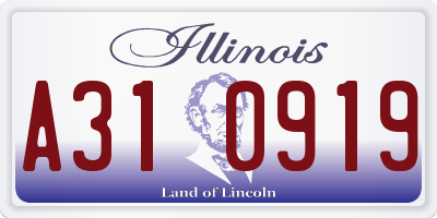 IL license plate A310919