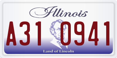 IL license plate A310941