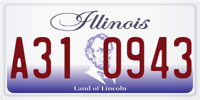 IL license plate A310943