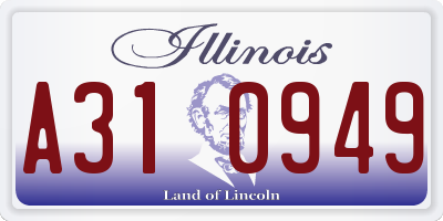 IL license plate A310949