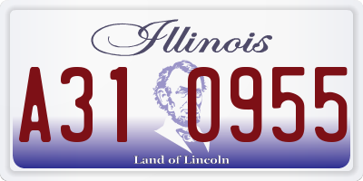 IL license plate A310955
