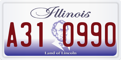 IL license plate A310990