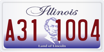 IL license plate A311004