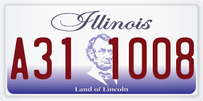 IL license plate A311008