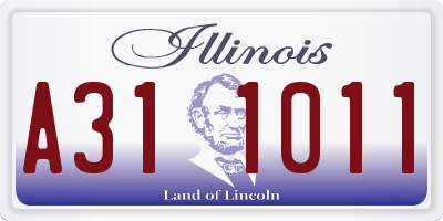 IL license plate A311011