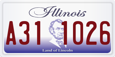 IL license plate A311026