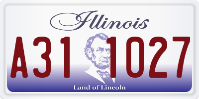 IL license plate A311027