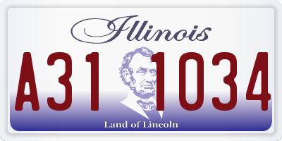 IL license plate A311034