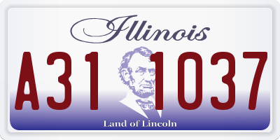 IL license plate A311037