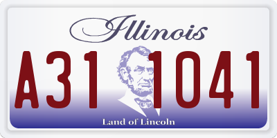 IL license plate A311041