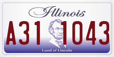 IL license plate A311043