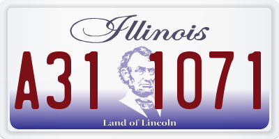 IL license plate A311071