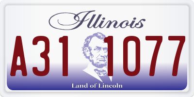 IL license plate A311077
