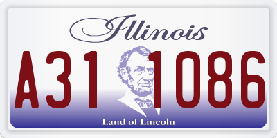 IL license plate A311086