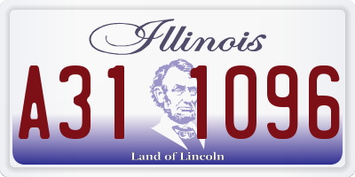 IL license plate A311096