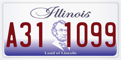 IL license plate A311099