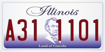 IL license plate A311101