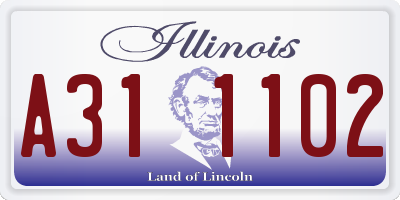 IL license plate A311102