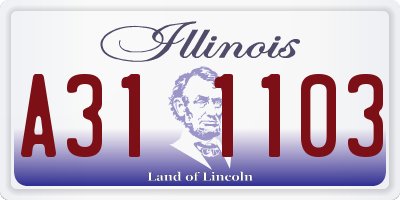 IL license plate A311103