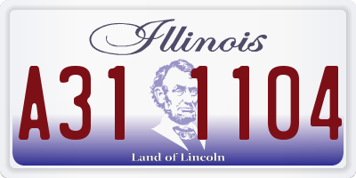 IL license plate A311104