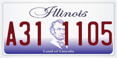 IL license plate A311105