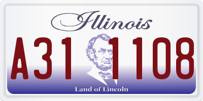 IL license plate A311108