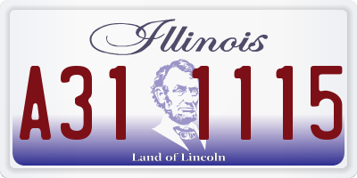 IL license plate A311115