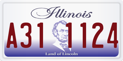 IL license plate A311124