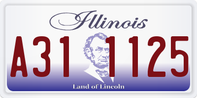 IL license plate A311125