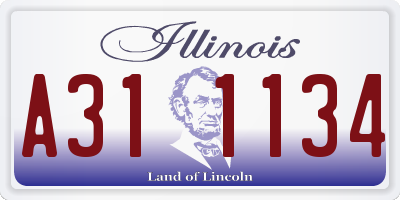 IL license plate A311134