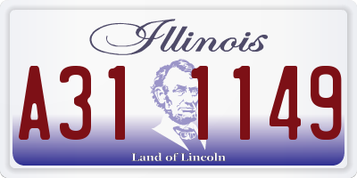IL license plate A311149