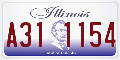 IL license plate A311154