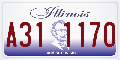IL license plate A311170