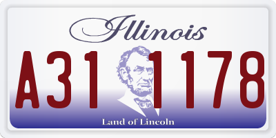 IL license plate A311178
