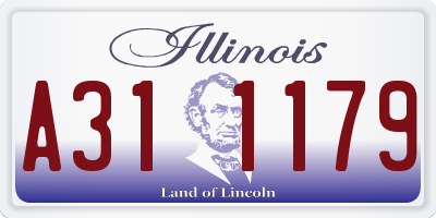IL license plate A311179
