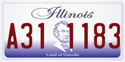 IL license plate A311183