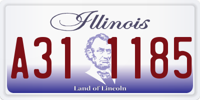 IL license plate A311185