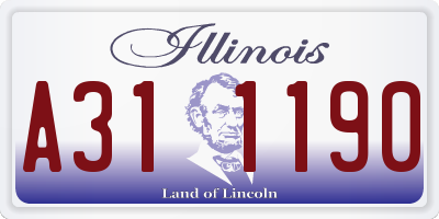 IL license plate A311190
